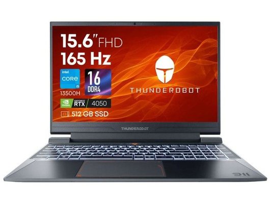 Ноутбук игровой Thunderobot 911 X Wild Hunter G2 L/Core i5 12400H/16Gb/512Gb/15.6 FHD IPS/RTX4050 6Gb/Win11Pro серый
